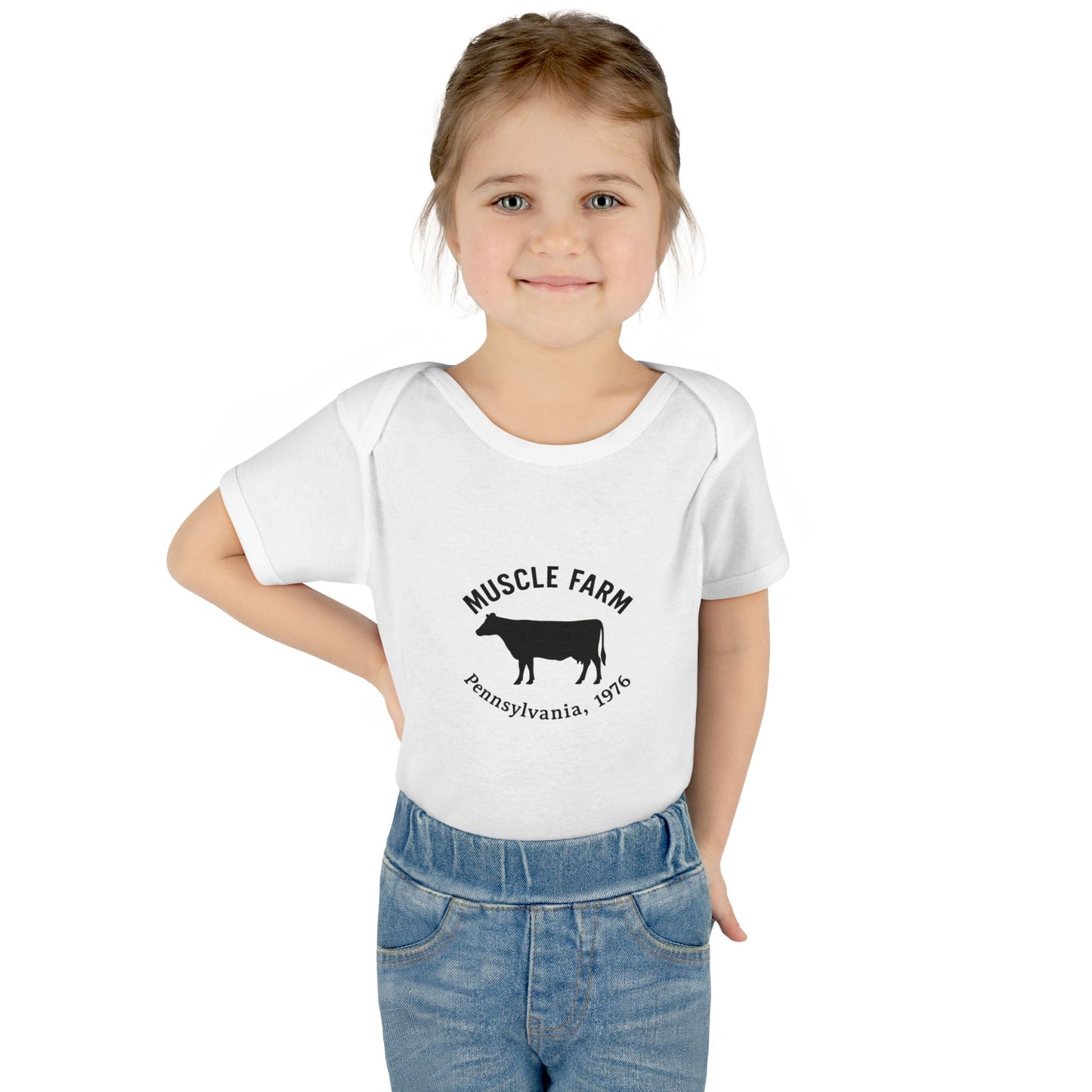 Muscle Farm Infant Bodysuit, Unique Baby Outfit, Farm-Themed Gifts, Cute Newborn Apparel, Baby Shower Gift Idea