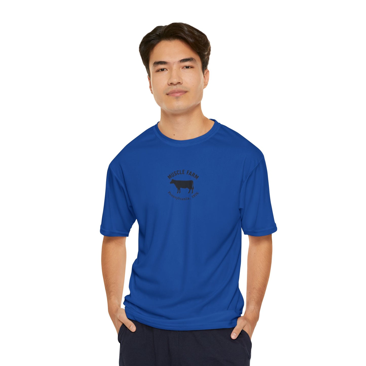 Performance T-Shirt for Men - Muscle Farm Work Ethic Badge of Honor Fitness Apparel