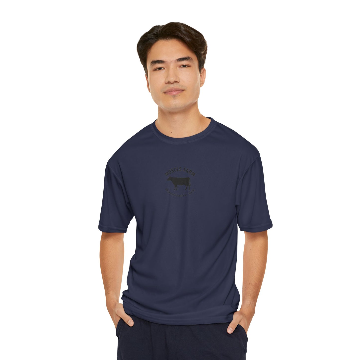 Performance T-Shirt for Men - Muscle Farm Work Ethic Badge of Honor Fitness Apparel