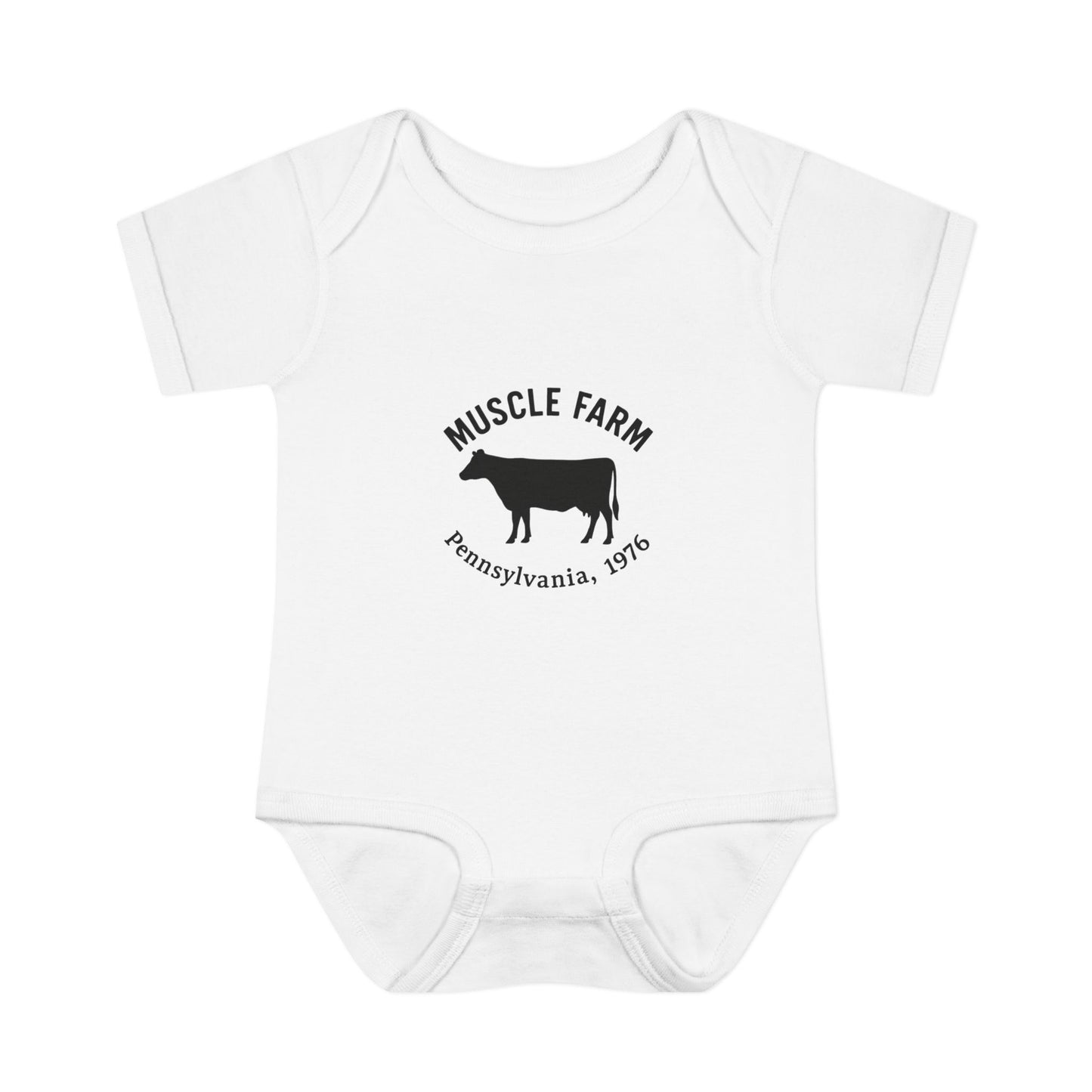 Muscle Farm Infant Bodysuit, Unique Baby Outfit, Farm-Themed Gifts, Cute Newborn Apparel, Baby Shower Gift Idea
