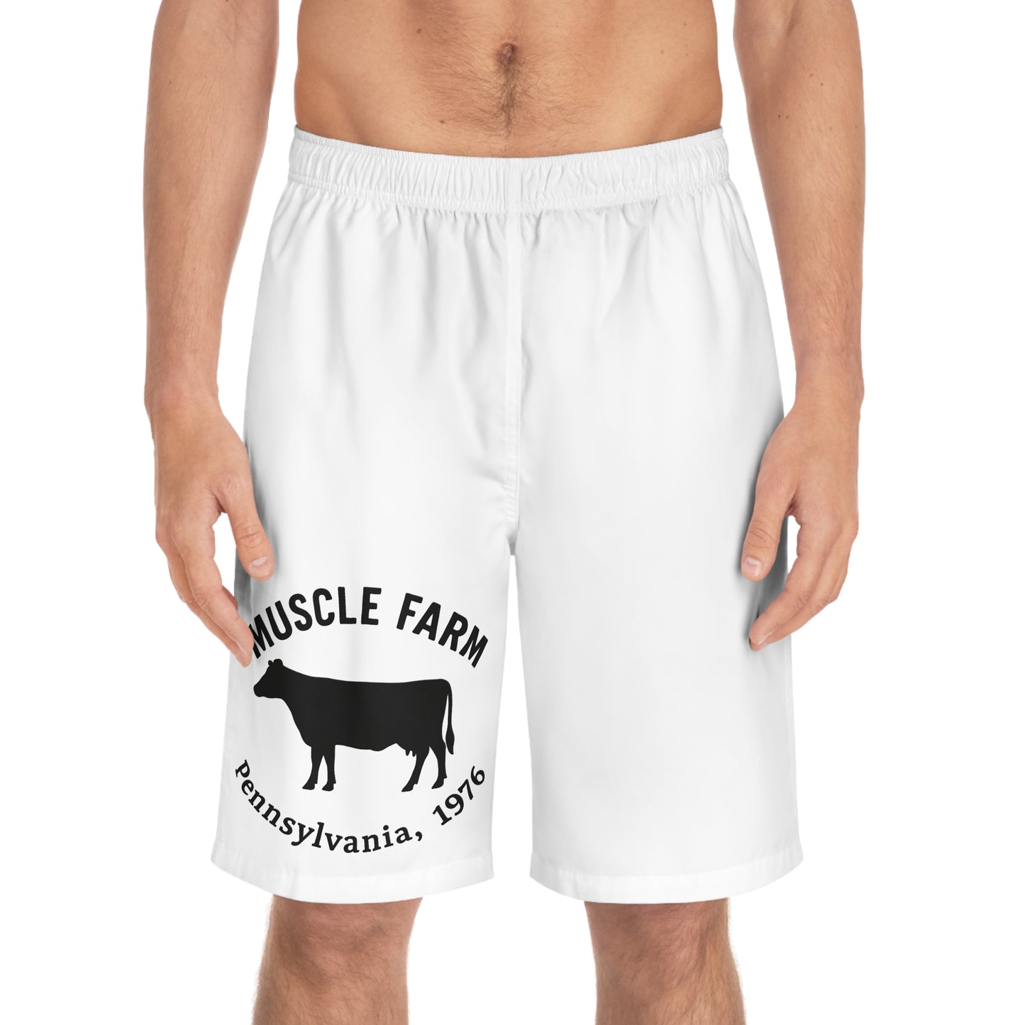 Muscle Farm Men's Board Shorts - Beachwear, Gym Shorts, Swimsuit, Summer Apparel, Outdoor Wear