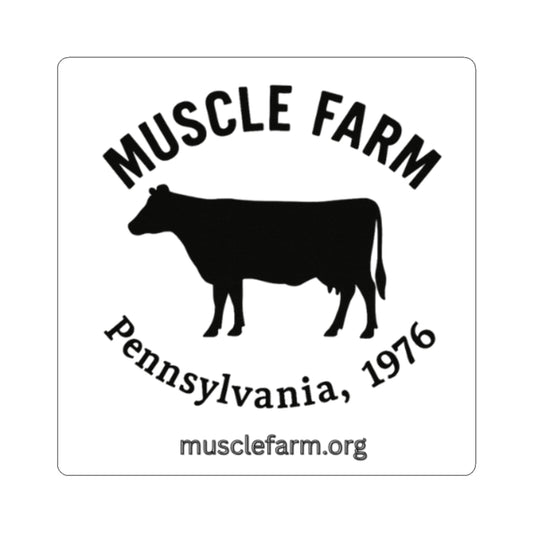 Vintage Muscle Farm Stickers, Farm Decor, Cattle Lover Gifts, Retro Stickers for Laptop, Unique Farmhouse Decor